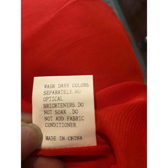 Red A-line Dress Sleeveless V-Neck Size Large - Picture 5 of 7